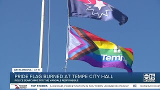 Pride flag burned at Tempe City Hall, police investigating