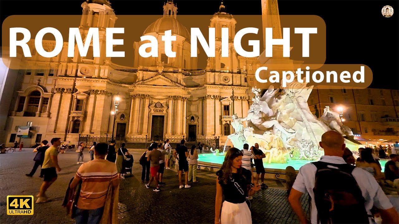 Rome Walking Tour at Night | Piazza Navona, Castel Sant'Angelo, Basilica San Pietro – August 2025