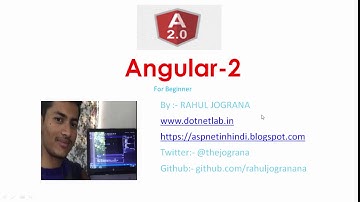 Part 1 introduction to angular 2