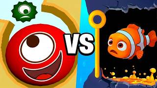 Hungry Balls VS Save The Fish Puzzle Challenge Max Level Strategic Walkthrough! screenshot 1