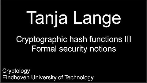 Cryptographic hash functions III - Formal security notions