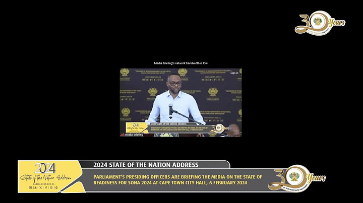 PARLIAMENT’S PRESIDING OFFICERS TO BRIEF MEDIA ON STATE OF READINESS FOR SONA 2024, 06 February 2024