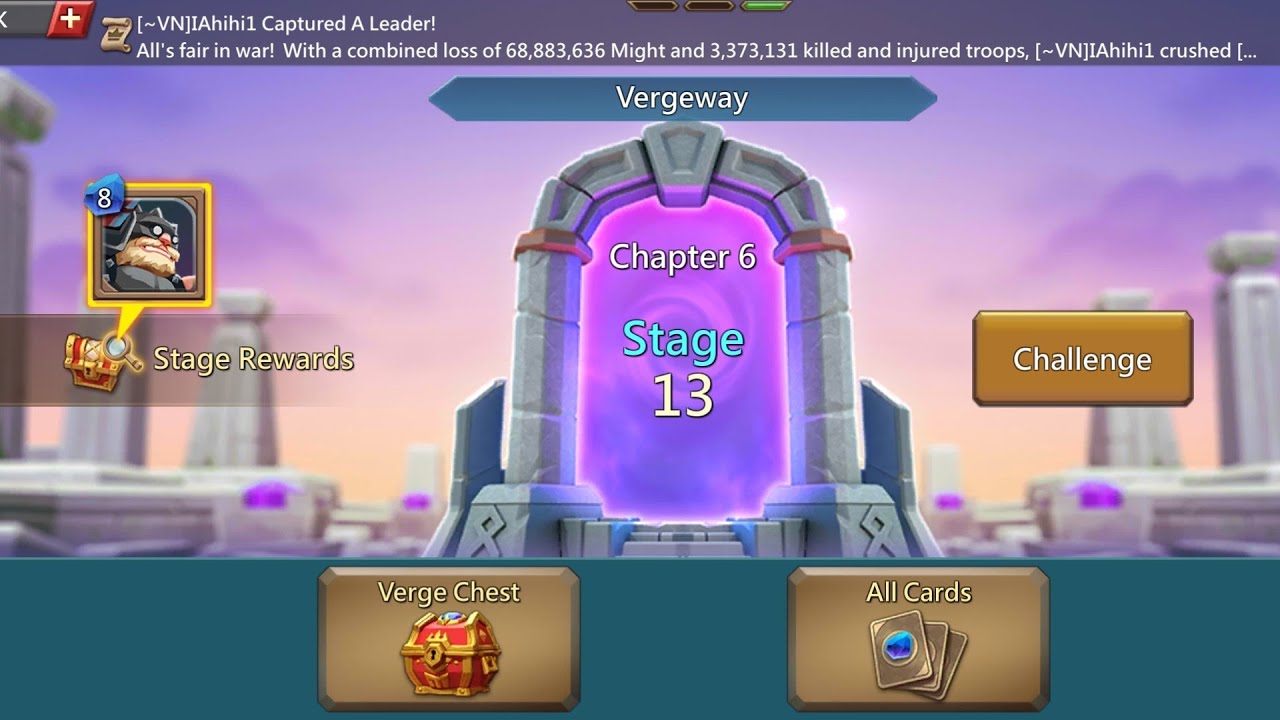VERGEWAY CHAPTER 6 STAGE 13 | LORDS MOBILE | Easy to Win 💯