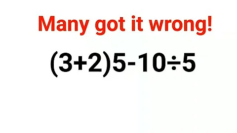 (3+2)5-10÷5 Many got it wrong!  Ukraine Math Test #math #percentages #ukraine