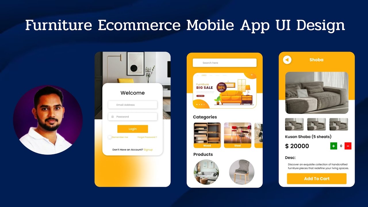 Furniture Ecommerce Mobile App UI Design || Figma Tutorial Tamil - YouTube