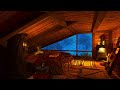 Treehouse Ambience - Crackling Fireplace, Relaxing Blizzard, Howling Wind and Heavy Snowfall