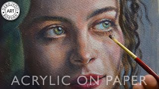 How to Do Blending and Shading with Acrylic | Portrait Painting on Paper by Debojyoti Boruah