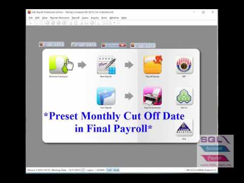 SQL Payroll_08How To Set Cut Off Date For Final Payroll