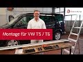 Dachreling Montage für VW T5 und T6