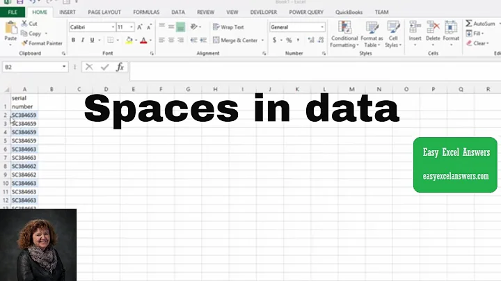 How to put spaces in your data in Excel