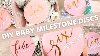 DIY Baby Monthly Milestone Discs