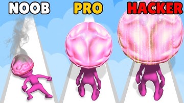 NOOB vs PRO vs HACKER in Brain Rush 3D