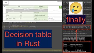 Part 21 - Run decision table with expressions - finally. In Rust