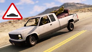 BeamNG Drive - Cars vs Unmarked SpeedBumps