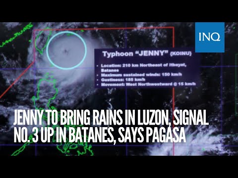 Jenny to bring rains in Luzon, Signal No. 3 up in Batanes, says Pagasa