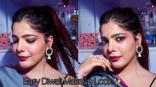 Effortless Diwali Makeup Look For Beginners ❤️ | Easy Festival Makeup 🥰💫 #makeup #dbeautyblush