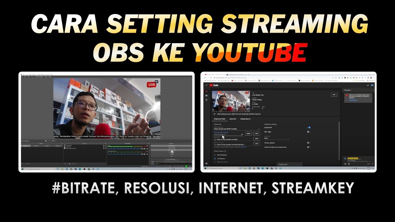 Cara Menyambungkan OBS ke Youtube Live Streaming - Cara Memasukan