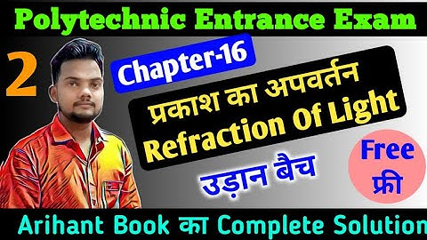 Polytechnic | Refractive Index | Critical Angle | Total Internal Reflection | Dispersion of Light