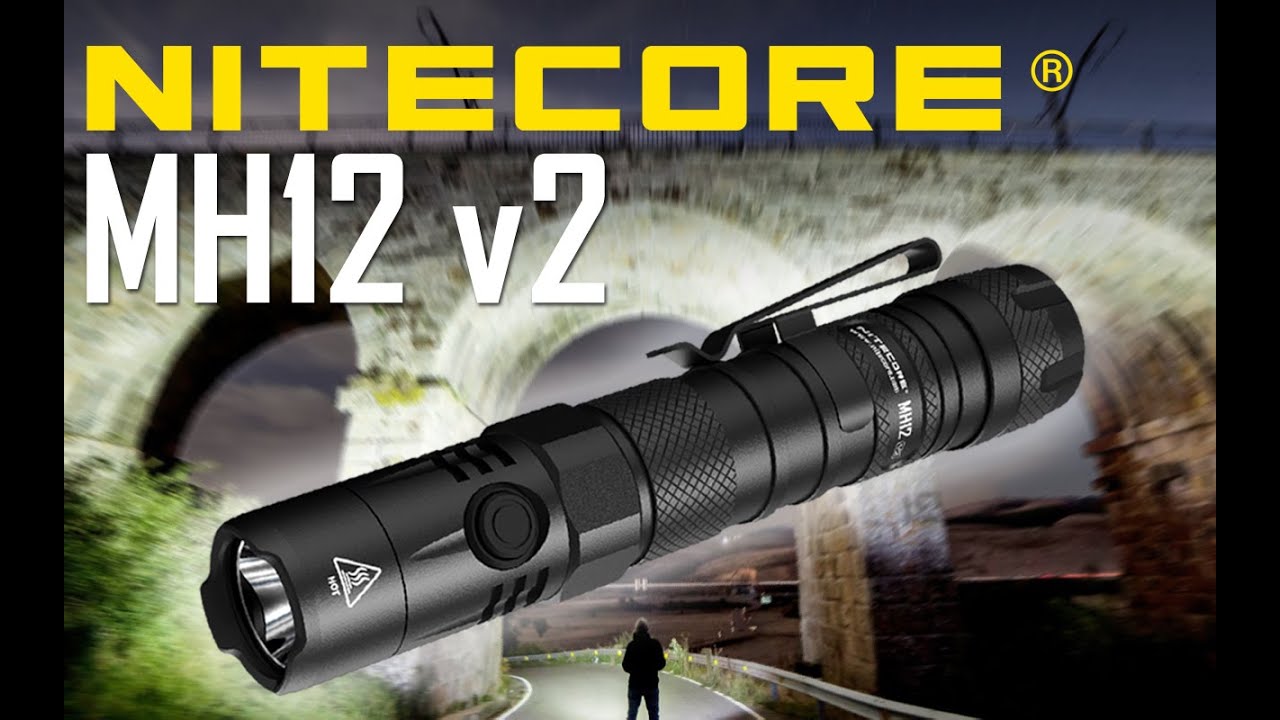 NITECORE MH12 v2 1200 Lumen USB-C Rechargeable Tactical Flashlight .
