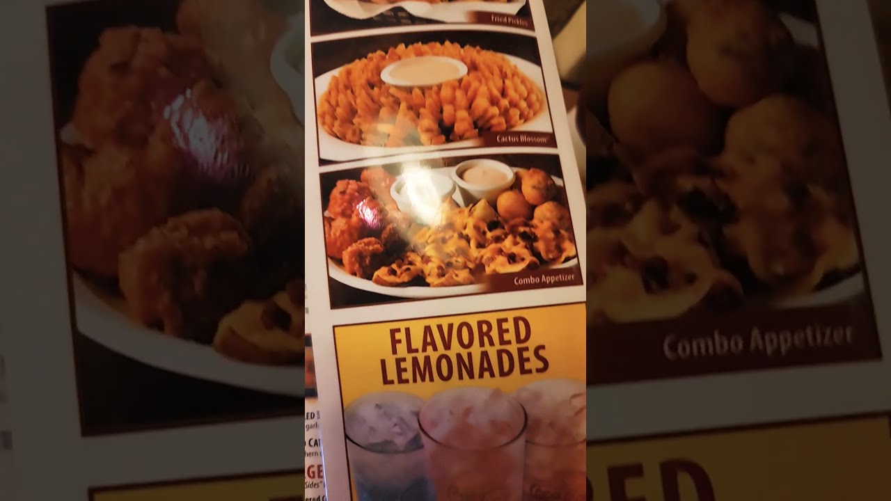 TEXAS ROADHOUSE FULL MENUS WITH ALL OF THE DRINKS!!!