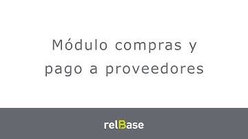 Módulo compras y pagos a proveedores