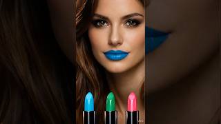 Lipstick Challenge | Blue, Green, Pink Which Shade Looks Best? 😱🎤💄#trending #bts #challenge
