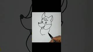 how to draw a fox / fox drawing #draw #drawing