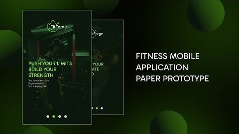 Fitness Mobile Application Design | Paper prototype