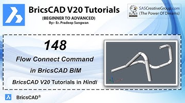 BricsCAD V20 Tutorial 148: Flow Connect Command in BricsCAD V20 | BricsCAD BIM Course in Hindi