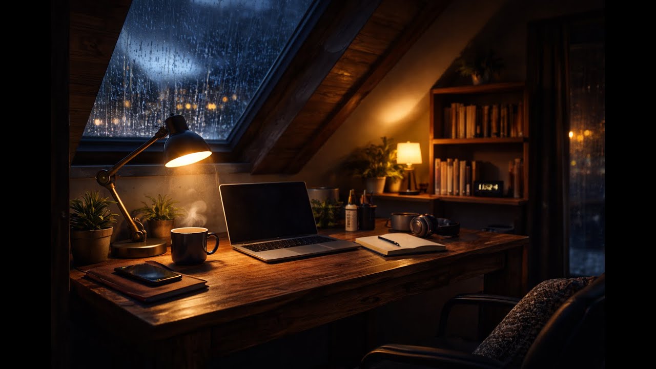 10 Hours – Deep Focus Rain for ADHD Studying & Coding (No Music)