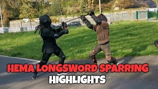 : HEMA longsword sparring in the park - historical fencing 