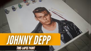 Pintando o Johnny Depp - Timelapse (Acrylics paint)