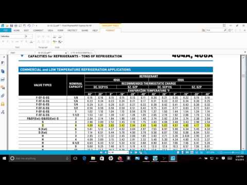 Sporlan Txv Chart