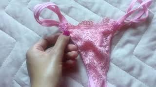 Mostrei Minha Calcinha Lingerie De Renda Rosa 