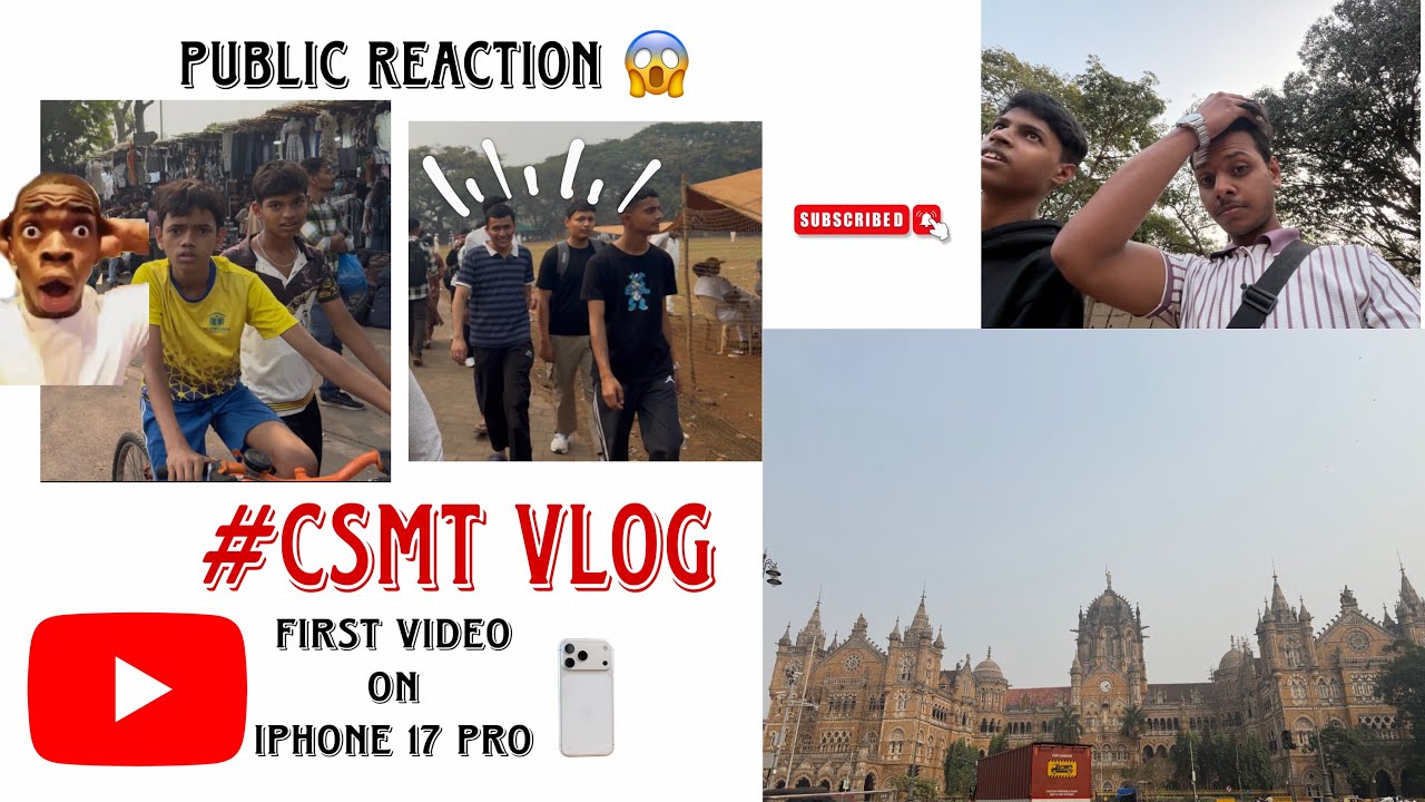 This is my first vlog shot on iPhone 17 Pro 📱✨Starting from CSMT, capturing real moments…