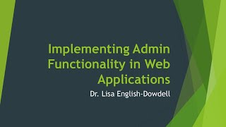 Implementing Admin Functionality in Web Applications | Advanced Web Development