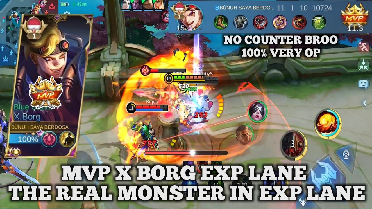 MVP X EXP LANE, THE REAL MONSTER IN EXP LANE, NO COUNTER BROO, 100 OVER POWER YouTube