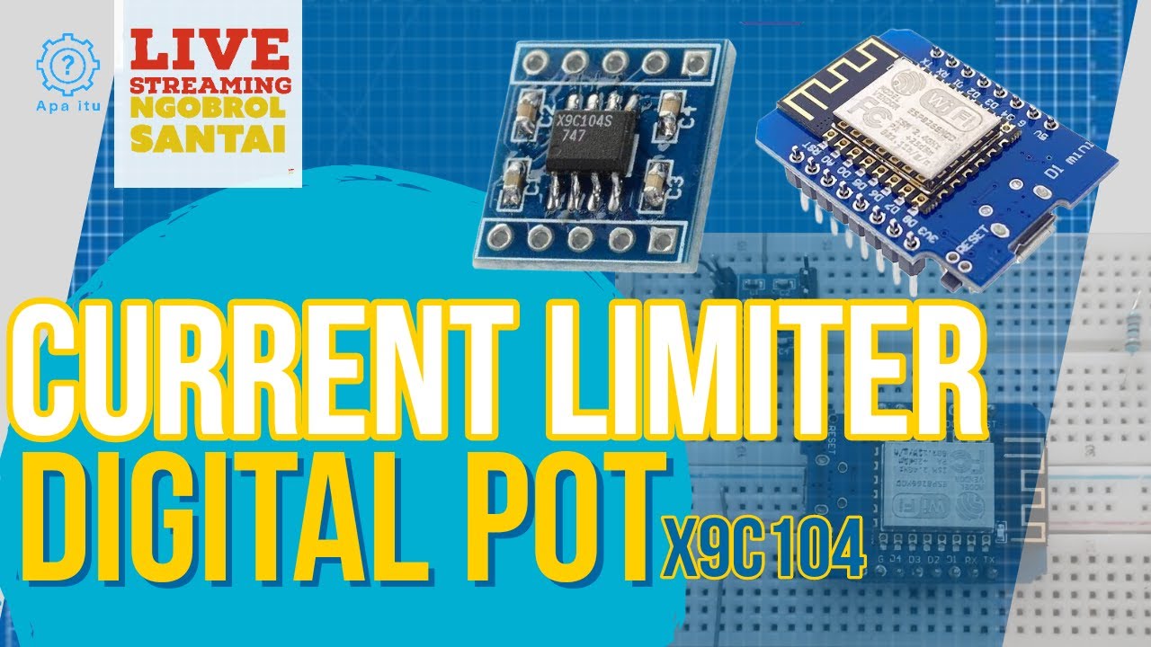 current limiter dengan digipot x9c104 dan lm358 - YouTube