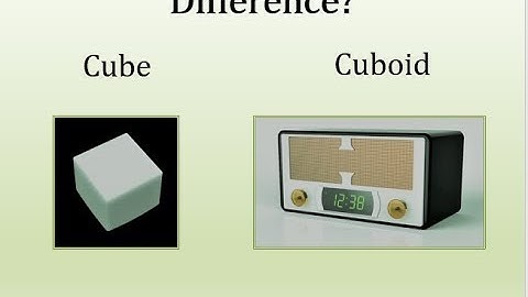 Difference between cube and cuboid, faces, vertices and edges.