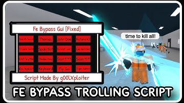 [ FE ] Admin Troll Bypass GUI Script - ROBLOX SCRIPTS - KIll Everyone in Server