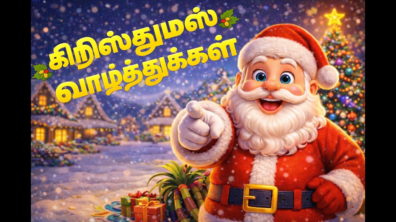 கிறிஸ்துமஸ் வாழ்த்துக்கள் 🎄 | தமிழ் குழந்தை பாடல் | Kids