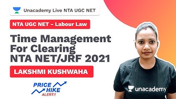 NTA UGC NET | Time Management for clearing NTA NET/JRF 2021 | Lakshmi | Unacademy