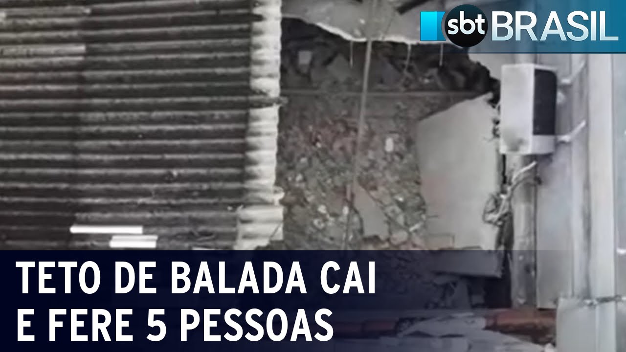 SP: teto de casa noturna desaba e fere 5 pessoas em Suzano | SBT Brasil (04/02/23)