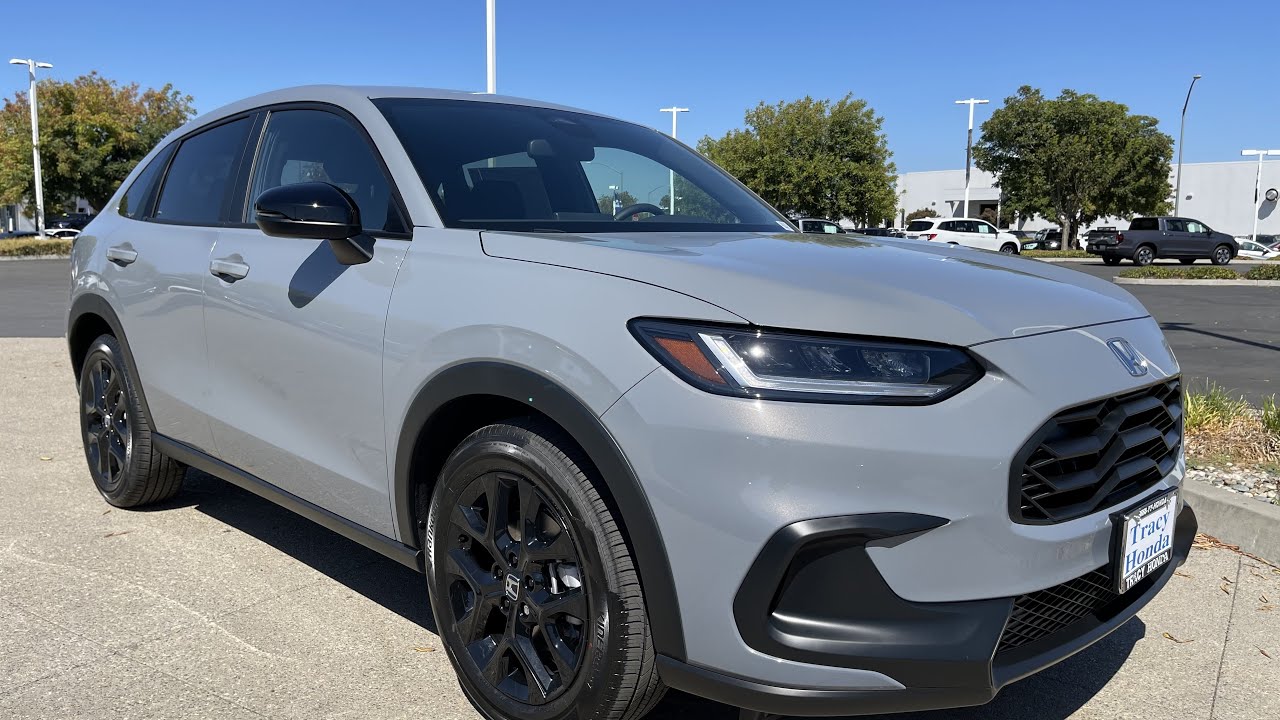 Urban Gray Pearl 2023 Honda HR-V Sport Has arrived! WOW Awesome Camera