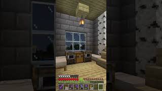 Minecraft Birch Wood And Stone Brick Butcher Villager House Update 4 #mc #minecraft #realms #shorts