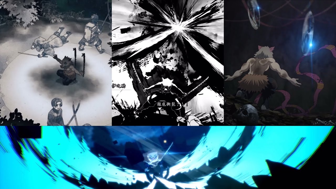 【Demon Slayer】All Beast Breathing in Anime & Game｜鬼灭之刃 兽之呼吸全动画&游戏 （4K 60FPS）