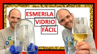 😍Cómo grabar vidrio fácil 😍 esmerilar cristal temporalmente en casa en 5 minutos