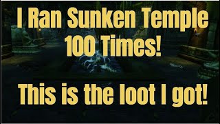 Loot from 100 Runs of Sunken Temple