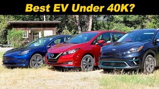 For this video i snagged the three latest long-range evs under
$40,000: new leaf plus, niro ev and of course long awaited model 3
standard range ...