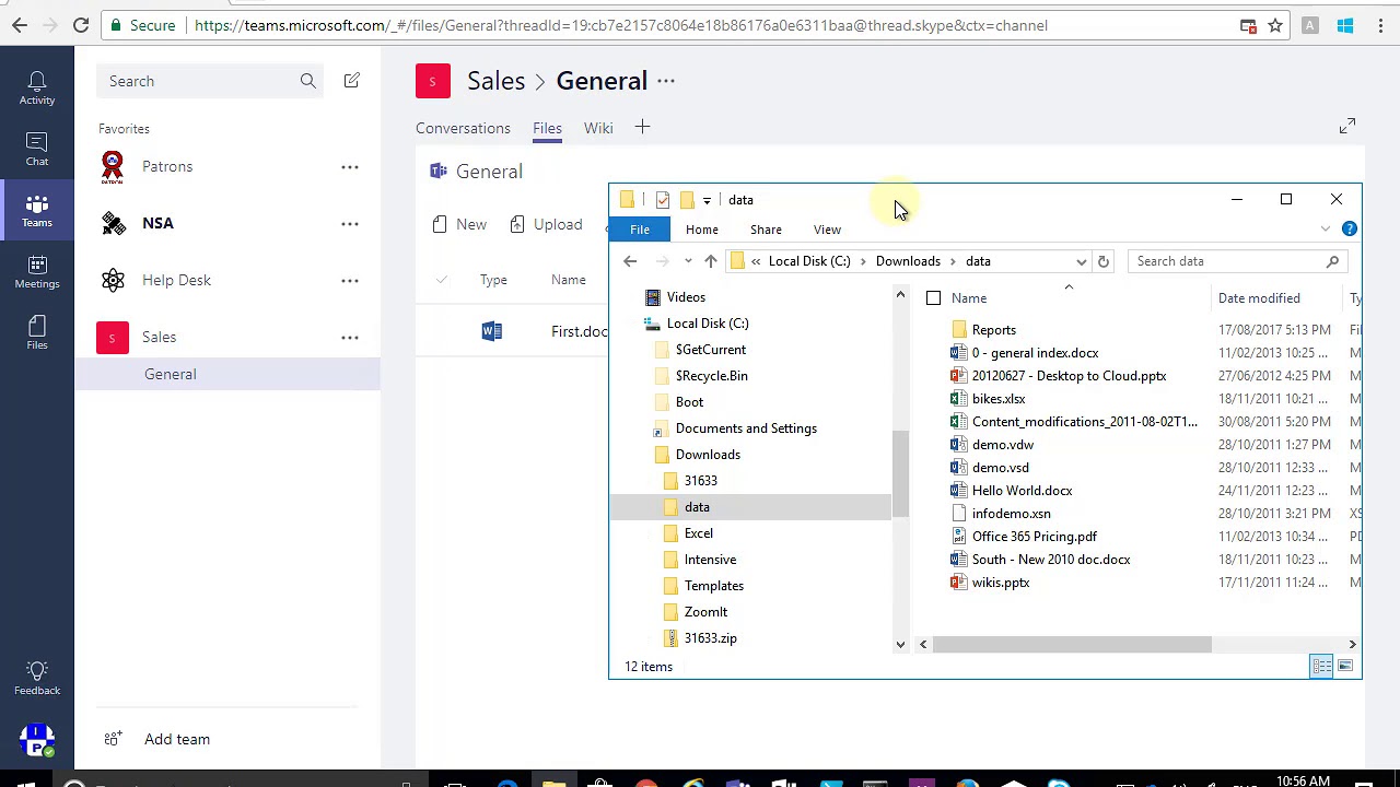 You can now drag and drop files from Outlook to Microsoft Teams